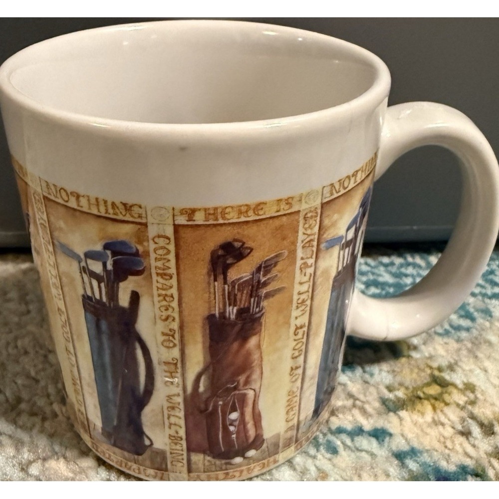 Vintage Sherwood Brand Golf quotes mug hot cold 2003